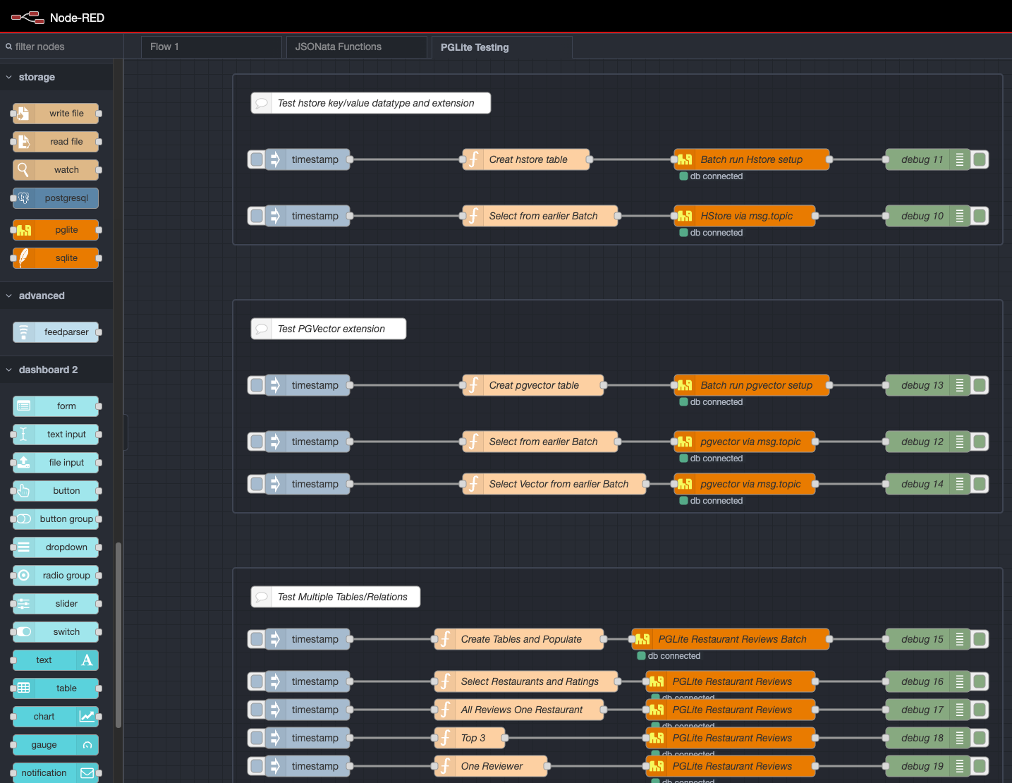 PGLite in Node-RED