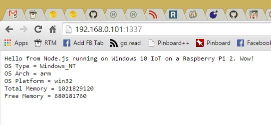 Node.js on Pi